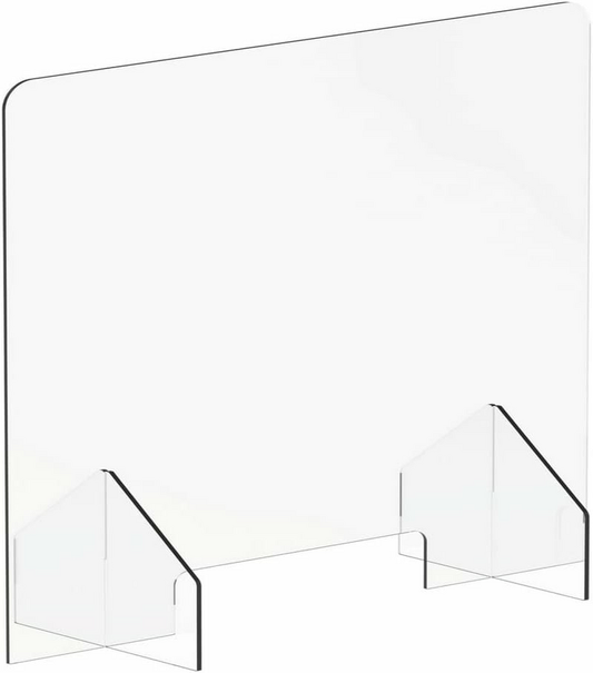 B-grade Hjh Office countertop display Cleanup III 90 x 65 cm acrylic partition, hygiene protection