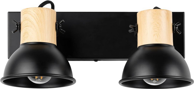 B-Ware Lindby Bosko Strahler Schwarz Zweiflammig Lampe Leuchte Deckenlampe Deckenlicht