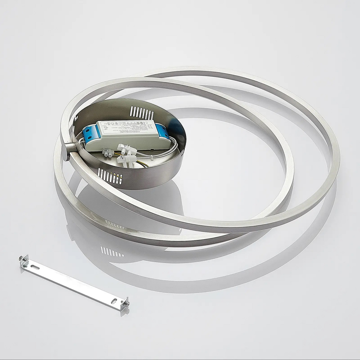 B-grade Lindby Davian LED ceiling lamp, dimmable, nickel 589