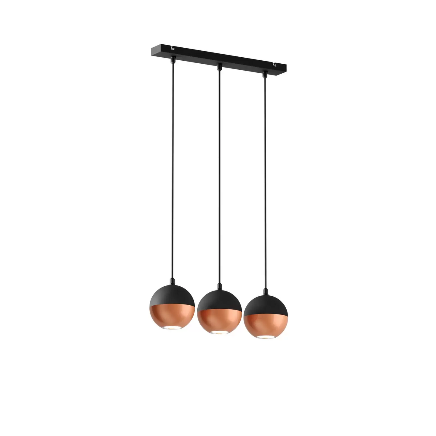 B-Ware Hängeleuchte Midnight In Schwarz/Kupfer Lang Hängelampe Lampe Leuchte Licht Gu10