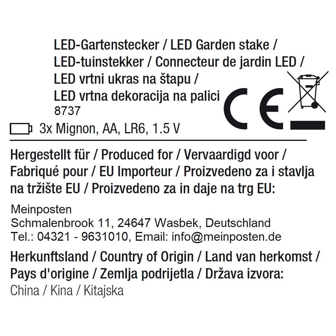 LED Gartenstecker Stern Weihnachtsbeleuchtung batteriebetrieben Timer warmweiß