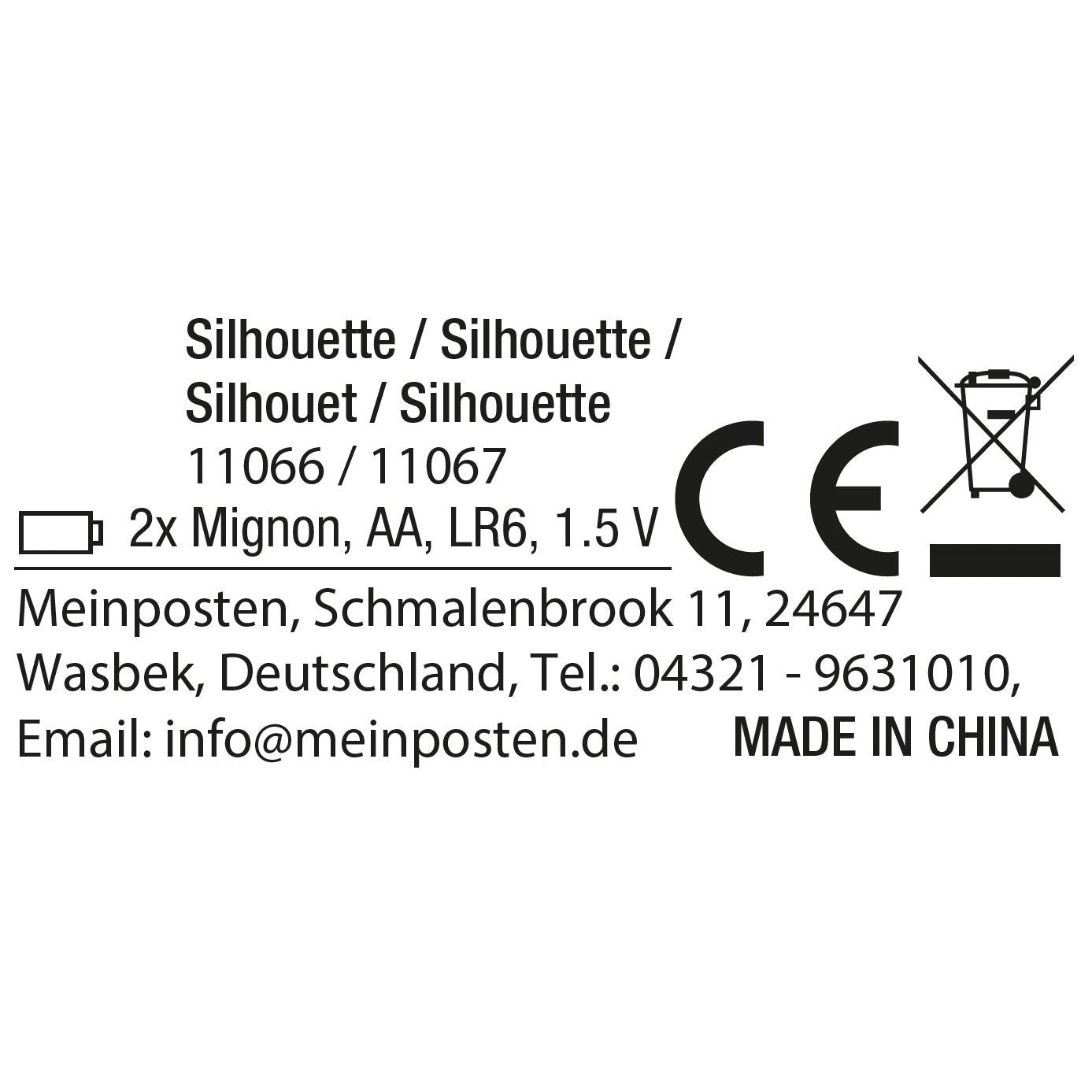 Herz Stern Fenster LED Silhouette Warmweiß Weihnachtsbeleuchtung 30cm Deko grün