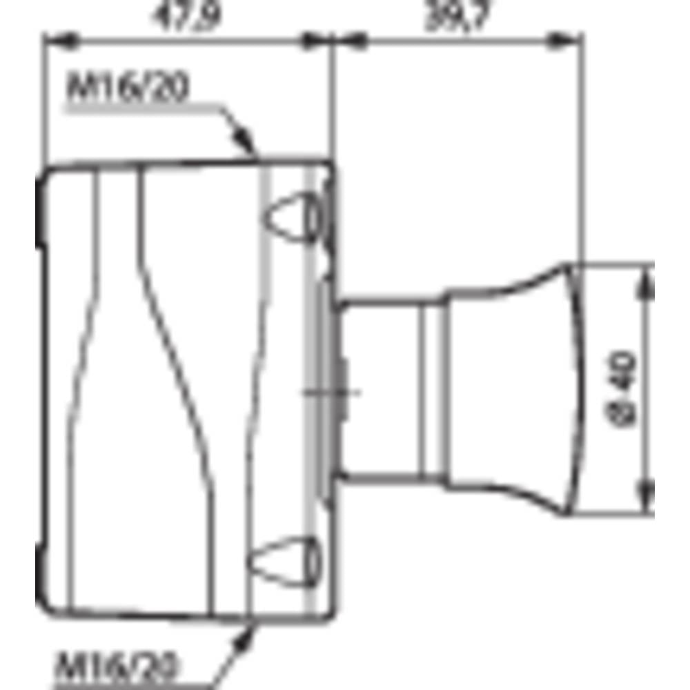 Neyðarstöðvunarrofi af B-gráðu Baco LBX15302, opnunarhnappur fyrir húsið, neyðarhnappur, neyðarrofi