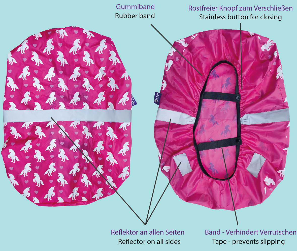 Kinder Farbwechsel Ranzenschutz - Einhorn