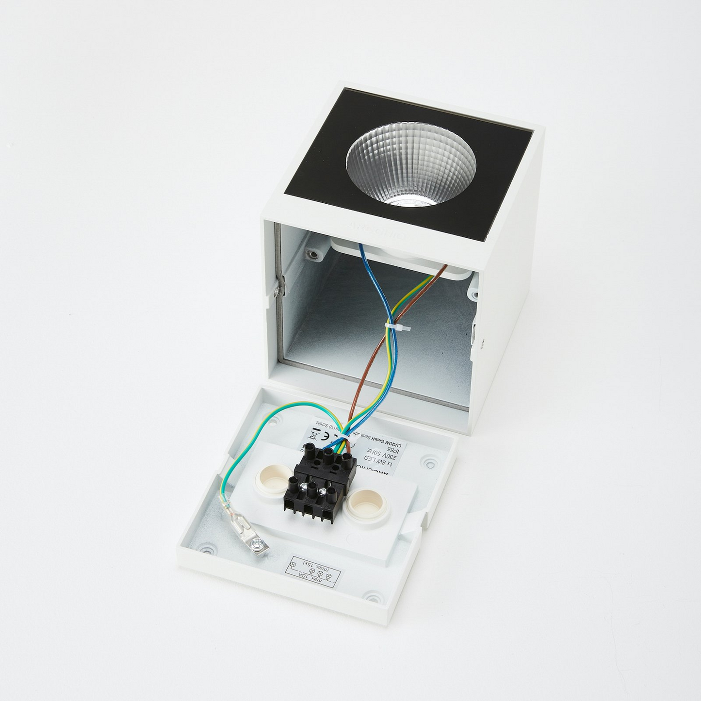 Arcchio Tassnim LED útivegglampi í B-flokki, veggljós, vegglampi, ljós, lampi, hvítur, 1 pera