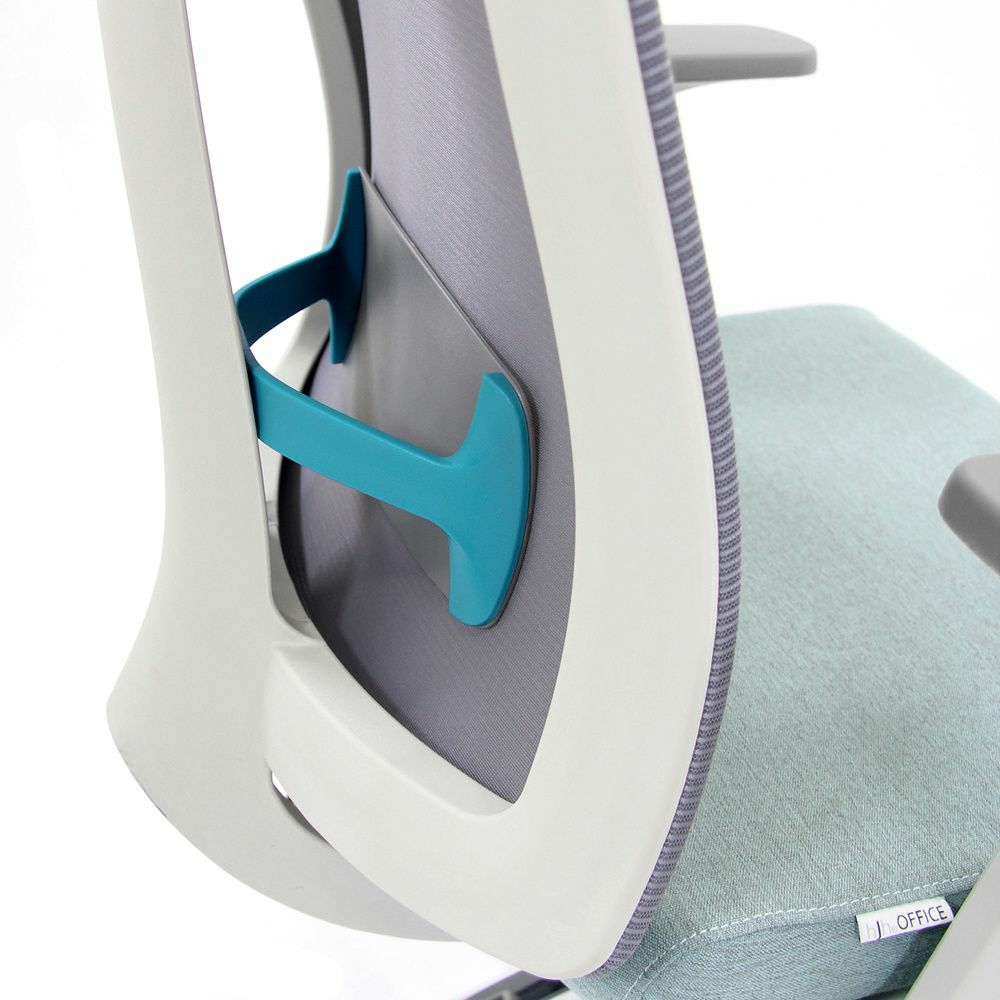 B-flokks Hjh skrifstofustóll Halifax efnisnetefni mintgrænt