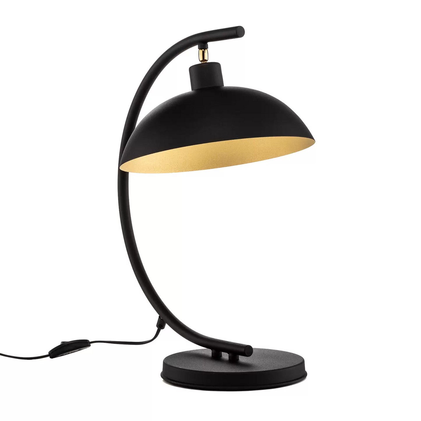 B-Ware Tischleuchte 1036 Einflammig Schwarz Gold Tischlampe Lampe Leuchte Spot Licht