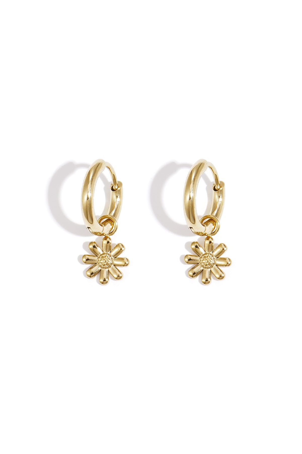 Kleine Gänseblümchen-Ohrringe aus Edelstahl