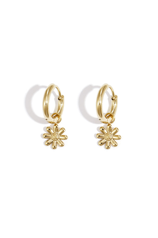 Kleine Gänseblümchen-Ohrringe aus Edelstahl