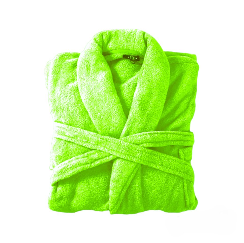 Bademantel flauschig » Saunamantel in Teddy-Plüsch Qualität » leichter/dünner Morgenmantel 100 cm lang » unisex