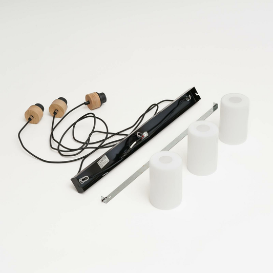 B-lager Envostar Talia hengiljós 3 fl E27 Linea eik hvít svört 