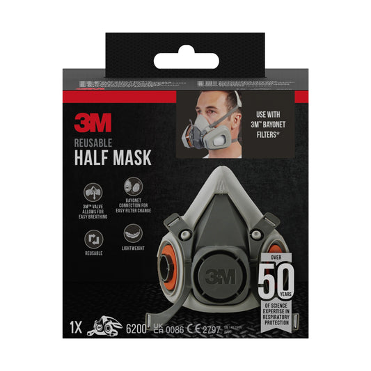 3M™ Halbmasken-Gehäuse 6200 wiederverwendbar, mittelgroß | Packung (1 Stück)