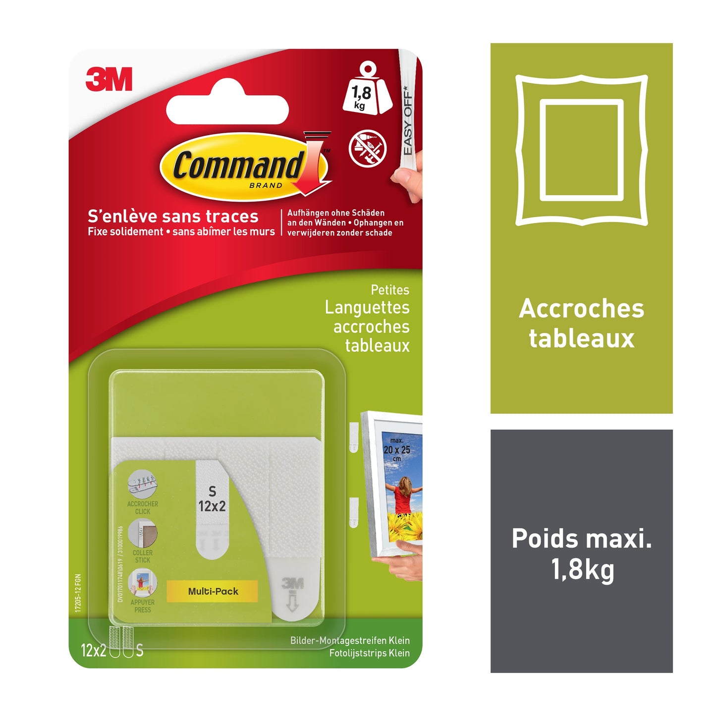 Kleine weiße Command™ Bilder-Montage Strips S 17202FGN | Packung (1 Stück)