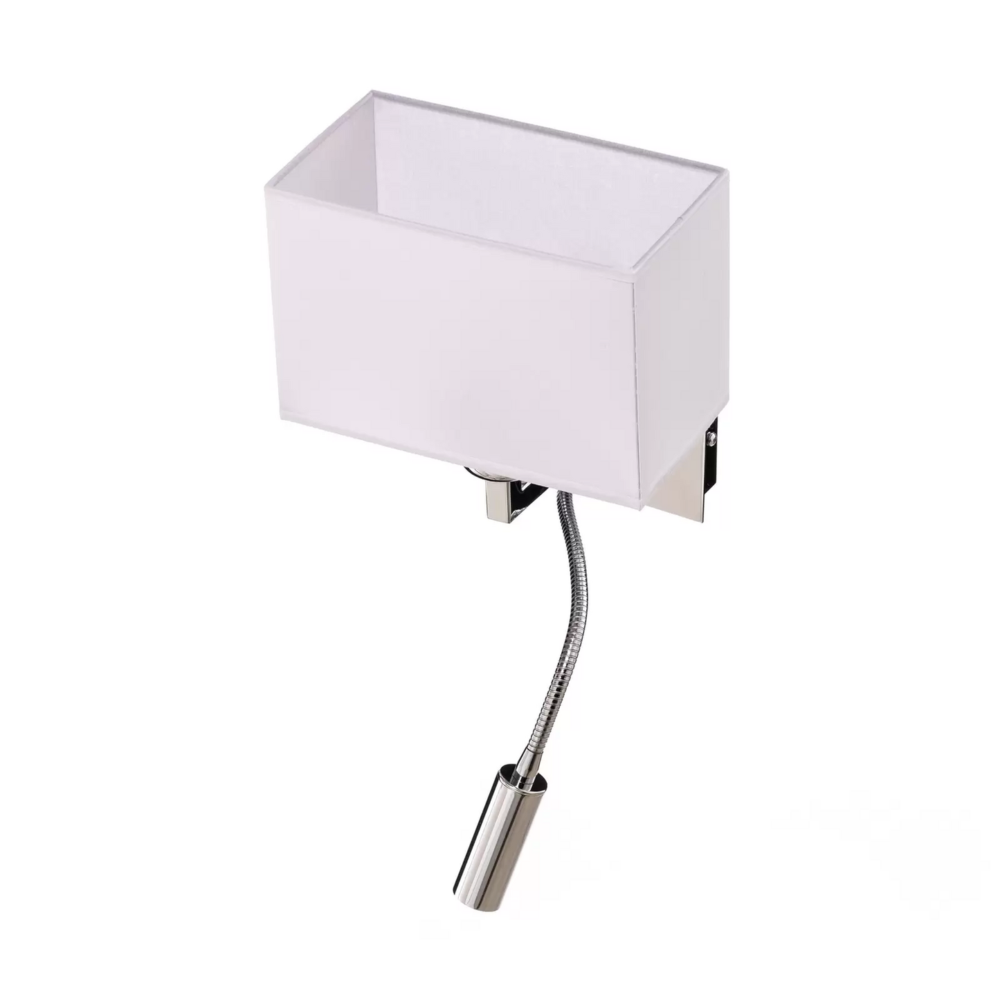 B-flokks Euluna veggljós Harry vegglampi veggljós ferkantað króm/króm/hvítt