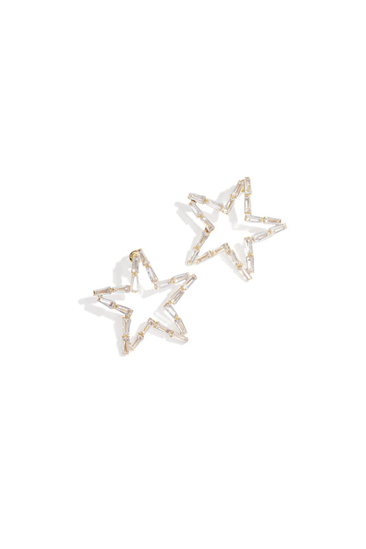 Kupfer Ohrstecker Stern Elegante Weihnachten Luxuriöse Serie Damenschmuck