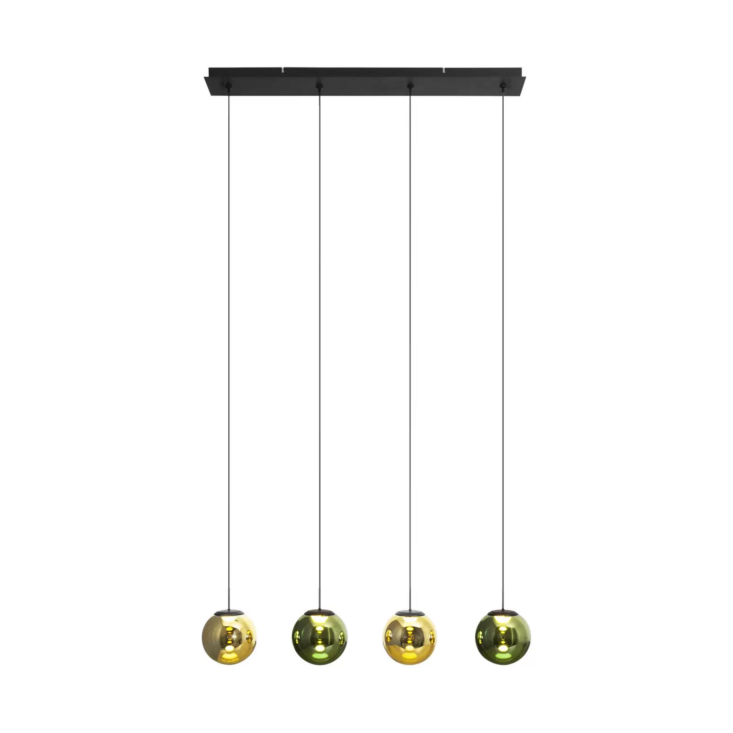 B-flokks Eco-Light LED hengilampi Altaïr, gulllitaður, með fjórum ljósum. Sjá texta/mynd.