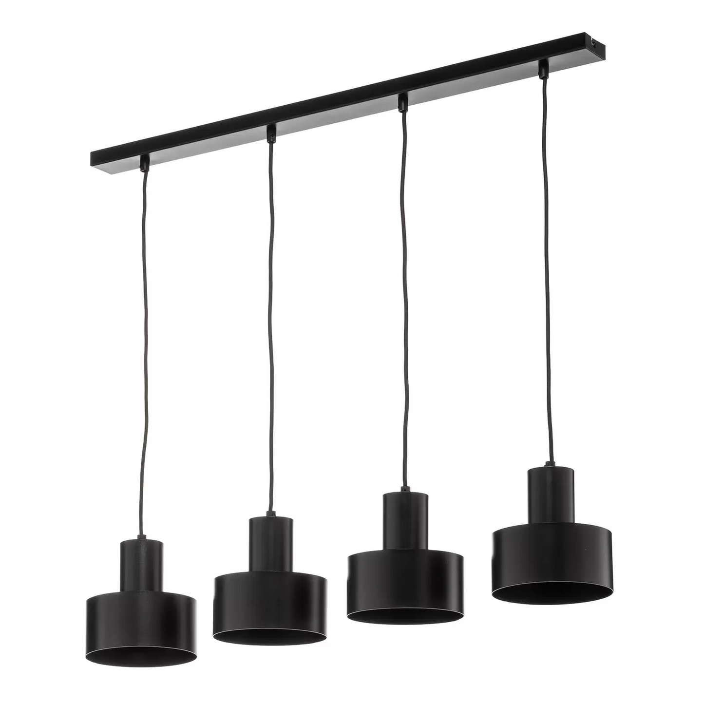 B-flokks Euluna hengiljós Rif 4 loftlampi Línulegur 4 ljósa E27 svartur 