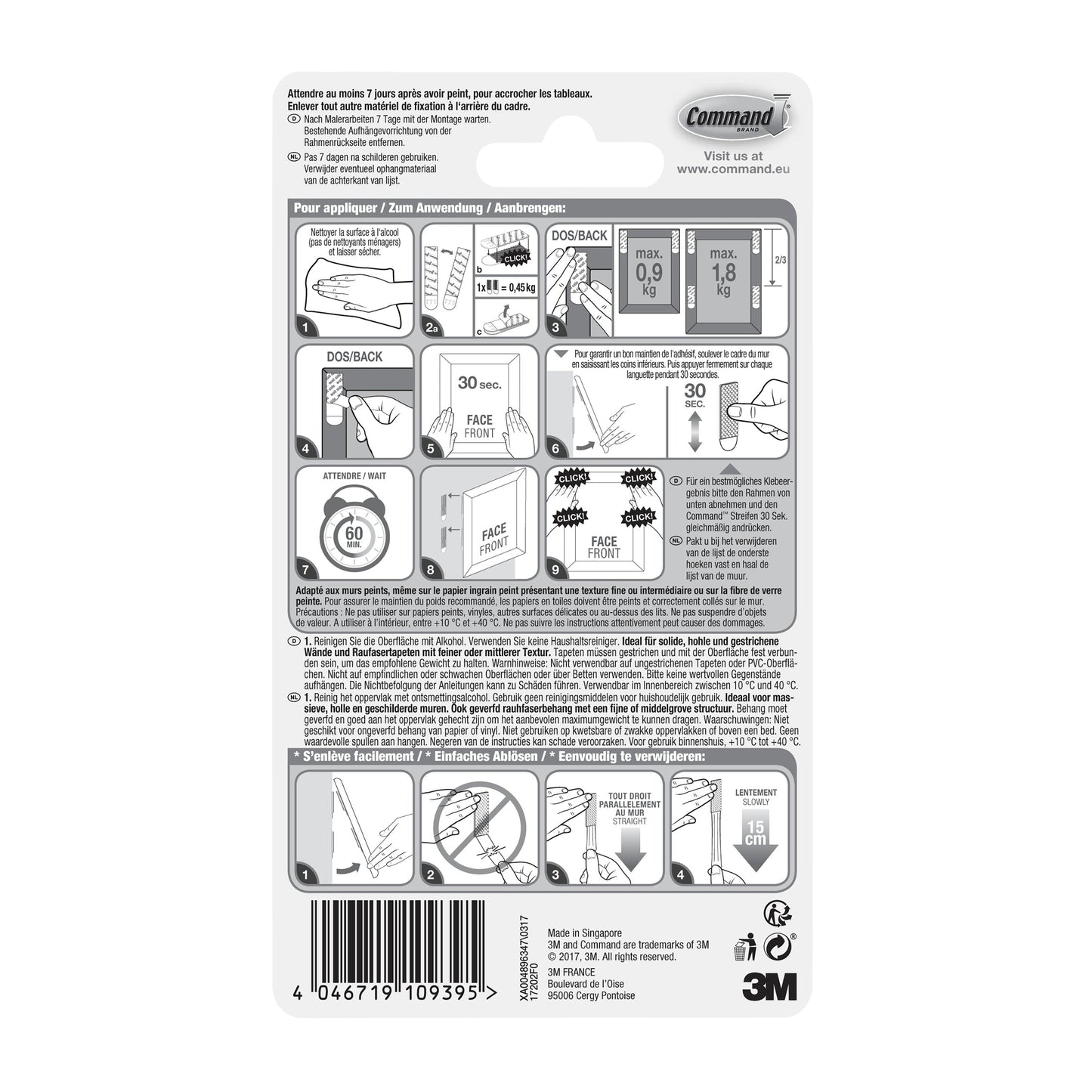 Kleine weiße Command™ Bilder-Montage Strips S 17202 | Packung (1 Stück)