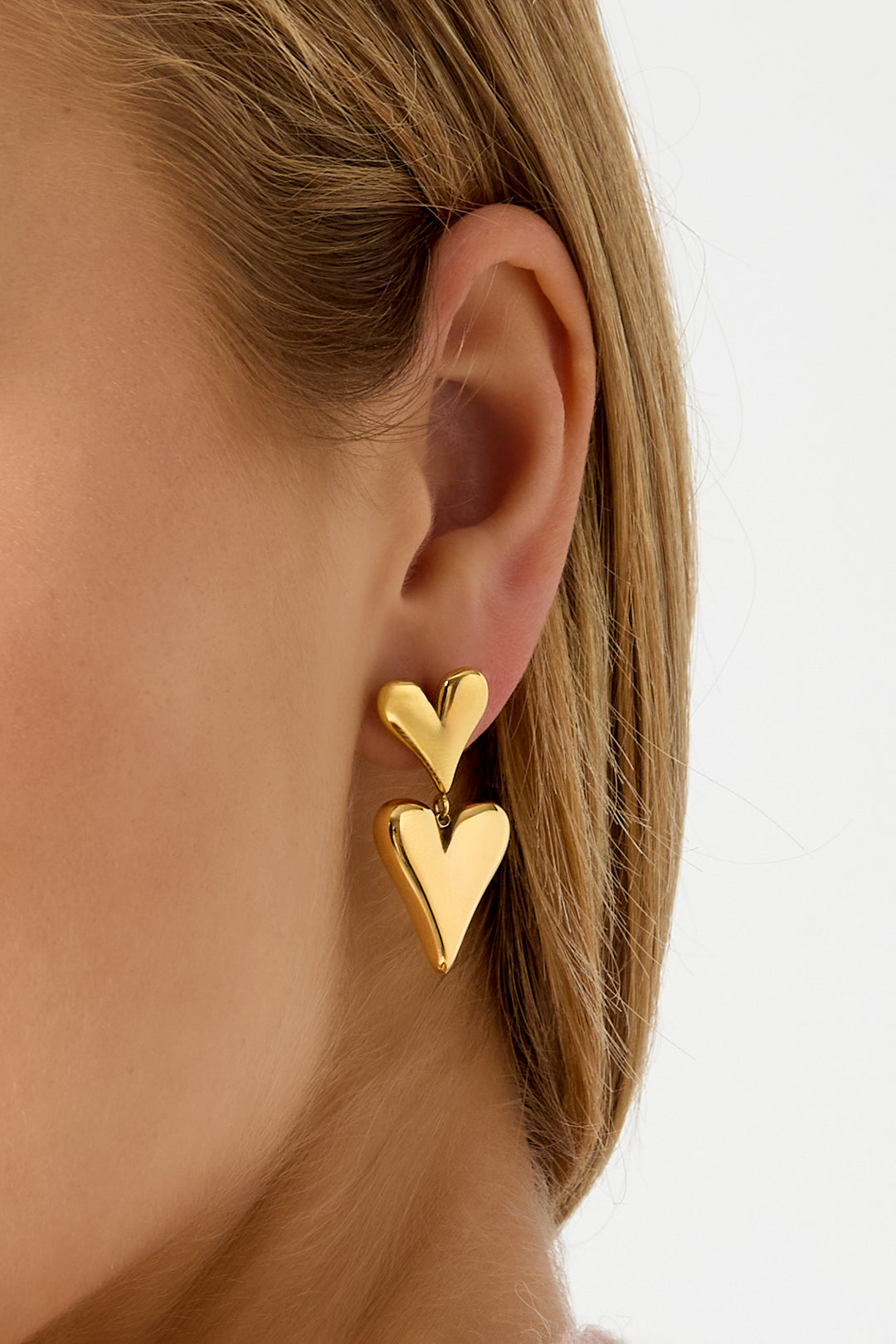 Edelstahl Tropfen Ohrringe Herz Casual Täglich Einfache Serie frauen schmuck