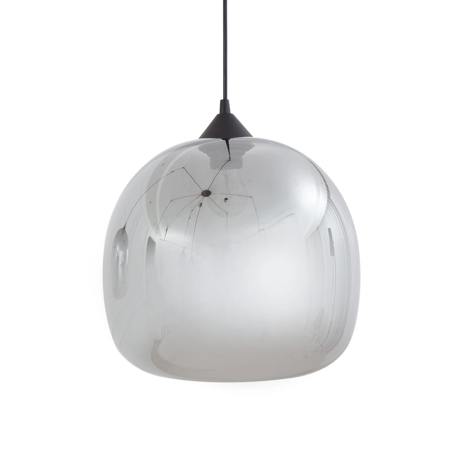 Lindby Marla hengiljós í B-flokki, 7 ljósa loftlampi, gler, reykgrár, 128 cm