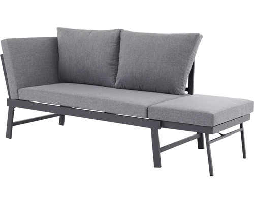 B-flokks garðbekkur frá Garden Place Leila, fjölnota bekkur með púða, 218 x 72 x 72 cm, samanbrjótanlegur