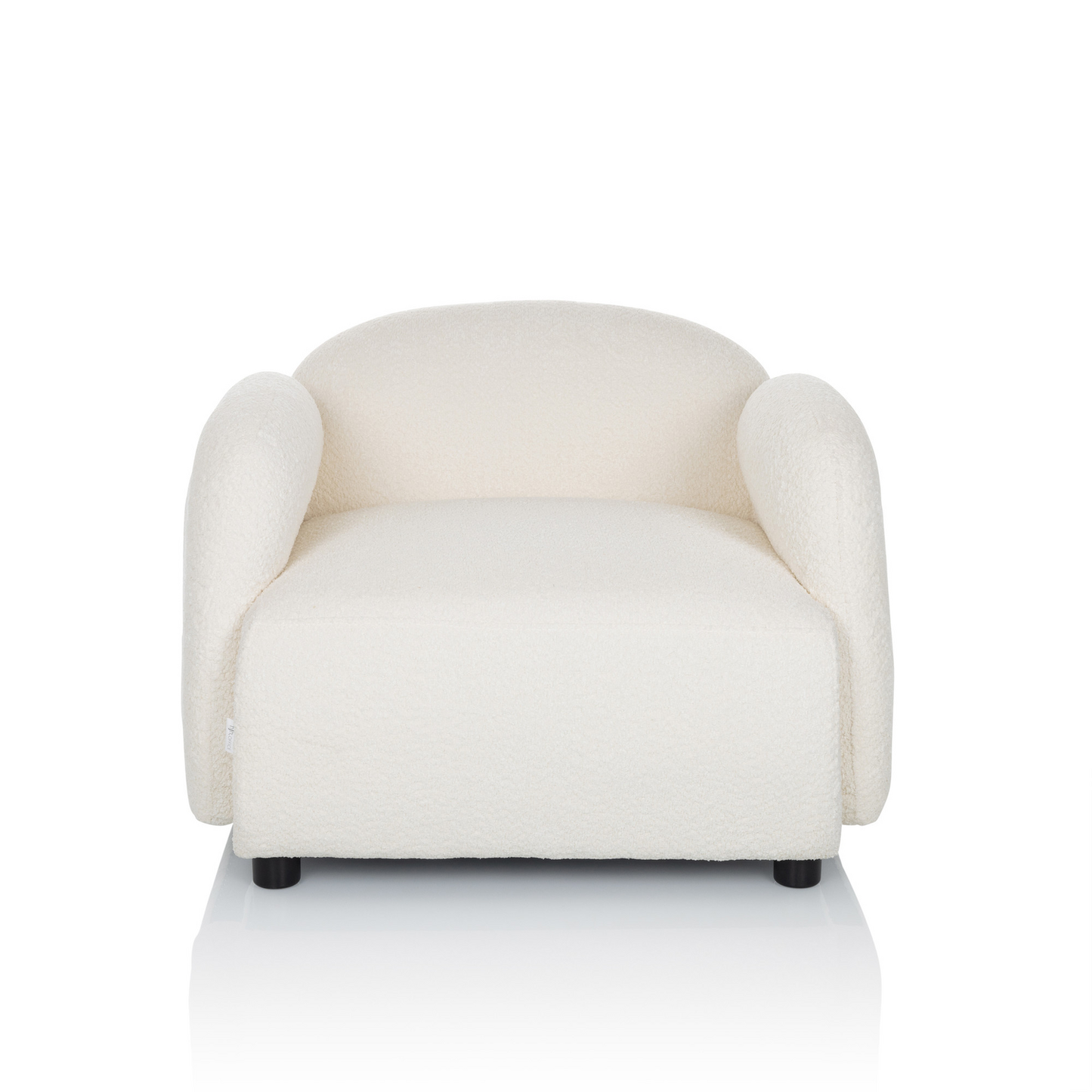 B-Ware Hjh Living Loungesessel Relaxsessel Verduna Sessel Lounge Deko Stoff Bouclé Weiß