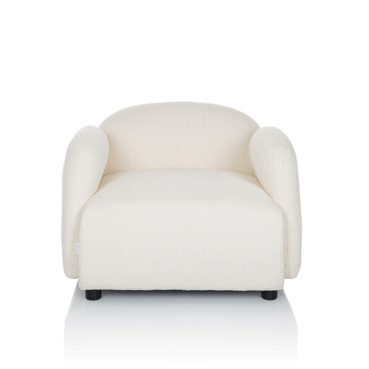 B-Ware Hjh Living Loungesessel Relaxsessel Verduna Sessel Lounge Deko Stoff Bouclé Weiß