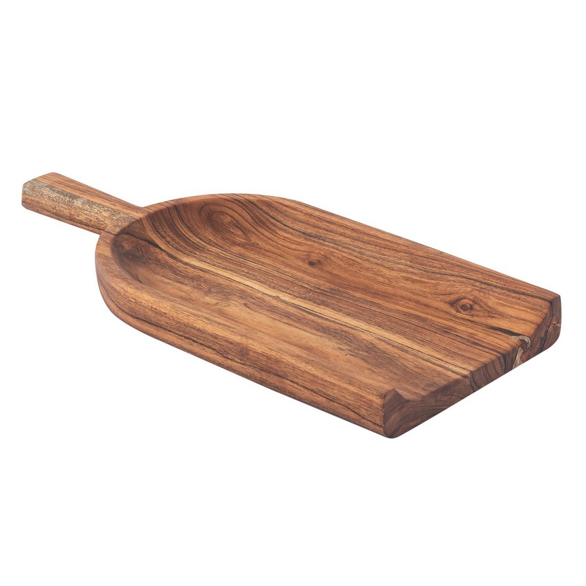 Tréskófla - Skrautleg tréskófla - 45x20cm - Massivt akasíuvið