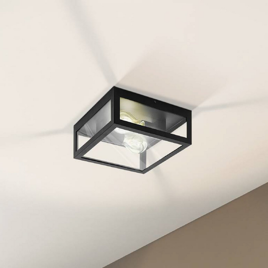 B-flokks Eglo baðherbergisloftlampi Amezola, baðherbergisljós, loftlampi, skrautloftlampi, E27 