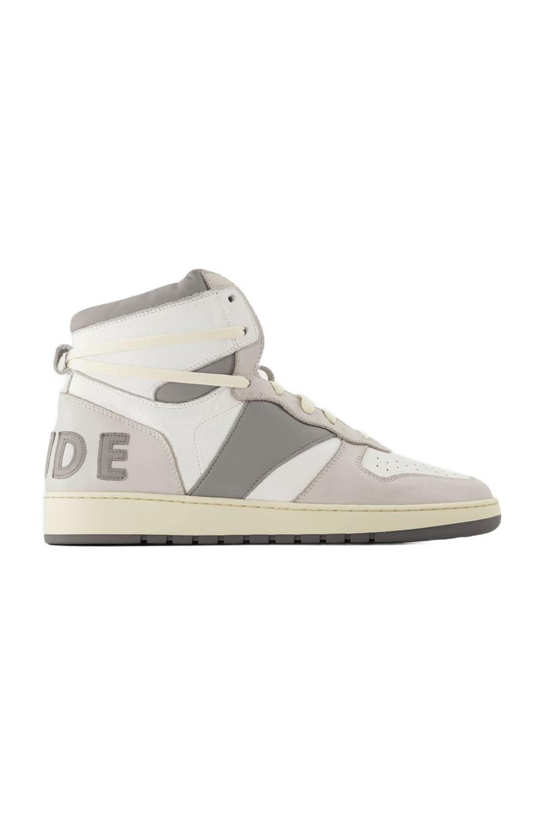 Sneakers Rhecess Hi - Rhude - Leder - Weiß/Grau
