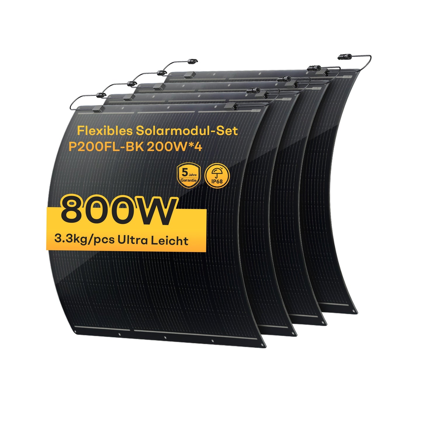 Ultra Lightweight Flexible Solar Panels 200 Wp x 4 