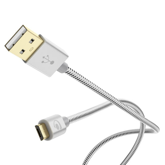 1m Micro USB snúra frá NALIA, stöðug samstillingarsnúra fyrir farsíma, háhraða hleðslu, gagnasnúra