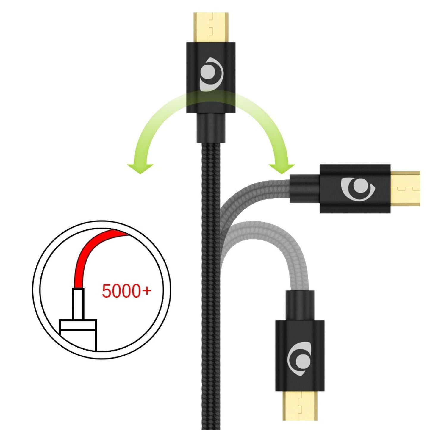 NALIA 1m Micro USB Kabel, Stabiles Sync Handy High Speed Ladekabel Datenkabel