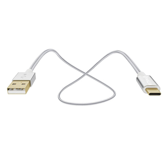 2m USB-C to USB 2.0 cable from NALIA, durable nylon sync data charging cable