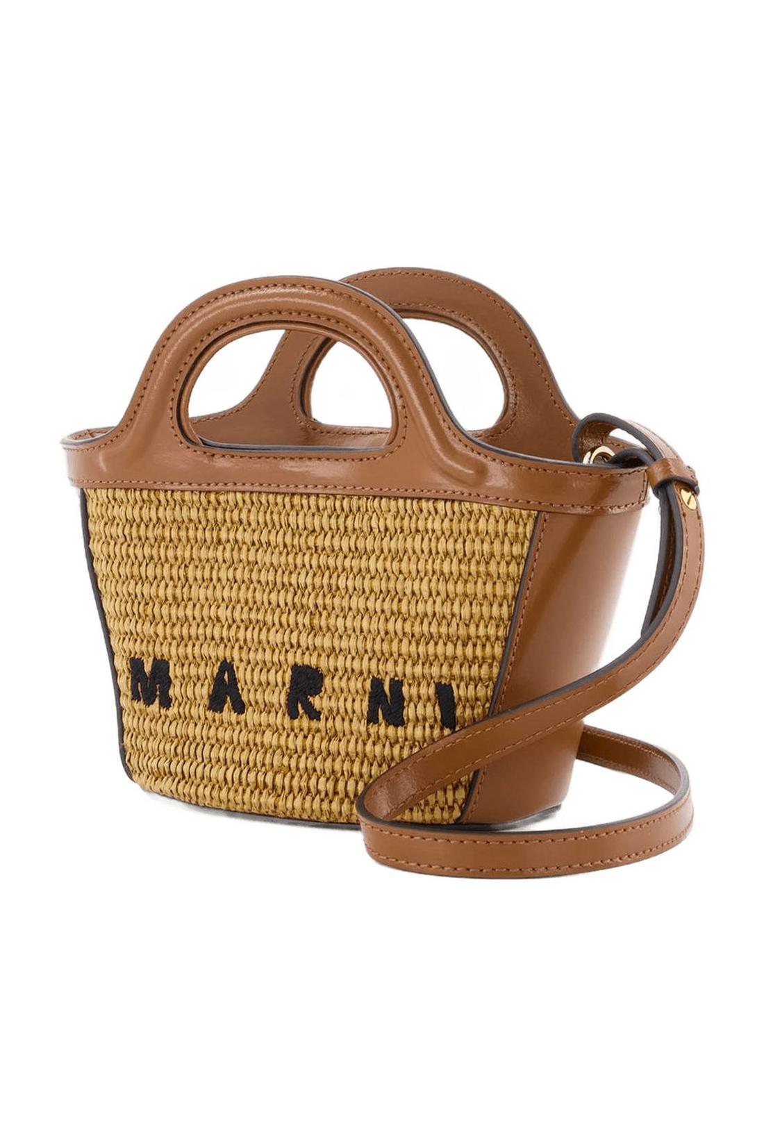 Tropicalia Micro Tote Bag - Marni - Raw Sienna - Leather