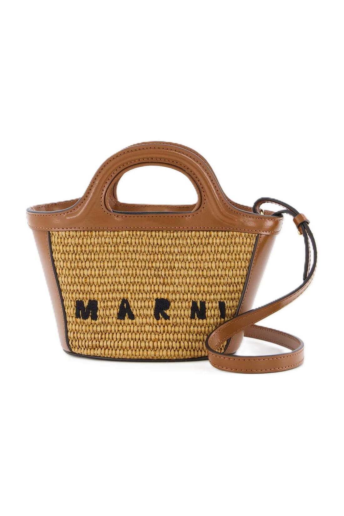 Tropicalia Micro Tote Bag - Marni - Raw Sienna - Leather