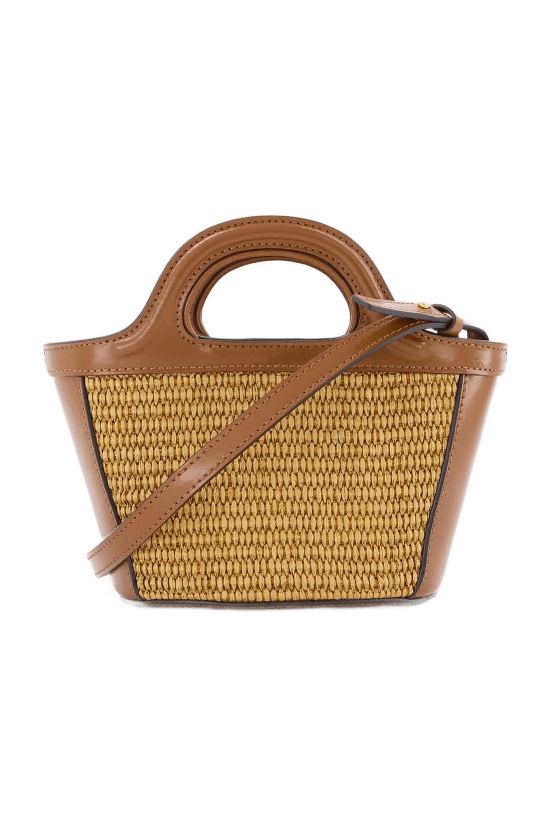 Tropicalia Micro Tote Bag - Marni - Raw Sienna - Leather