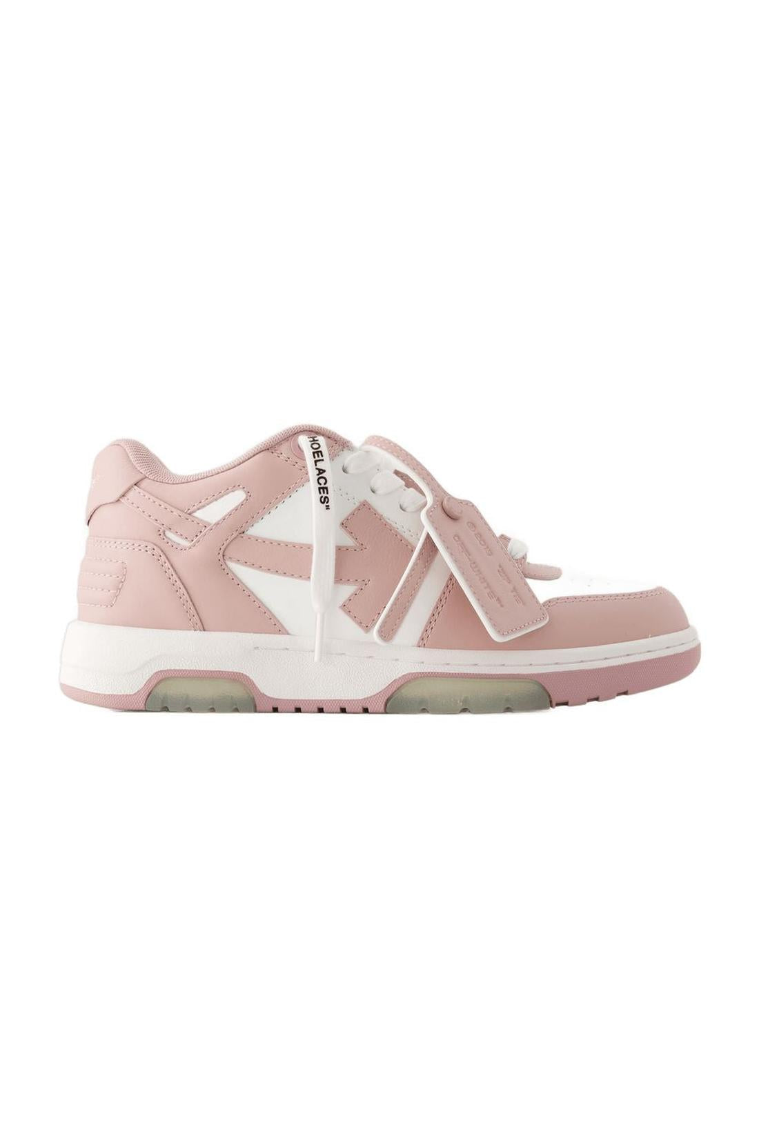 Out Of Office Sneakers - Off White - White/Pink - Leather