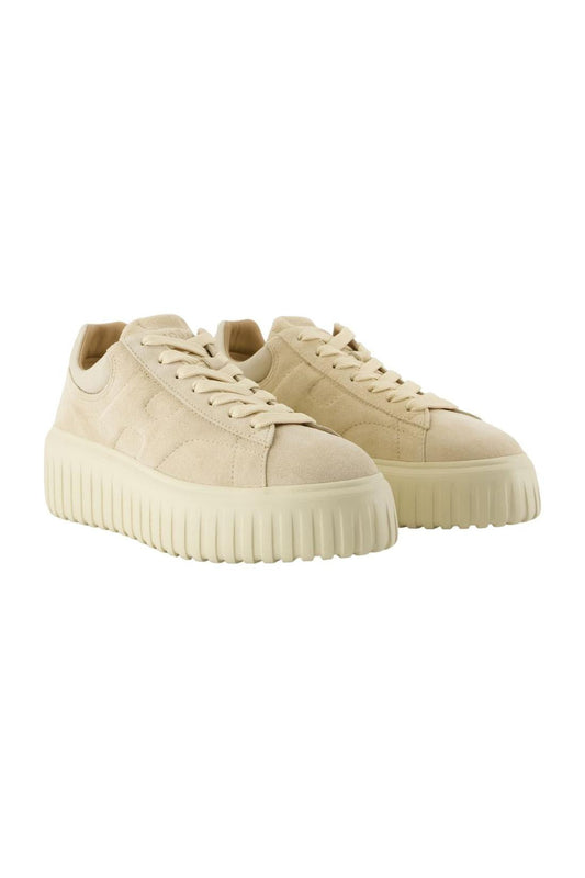Sneakers H Stripes - Hogan - Leder - Beige
