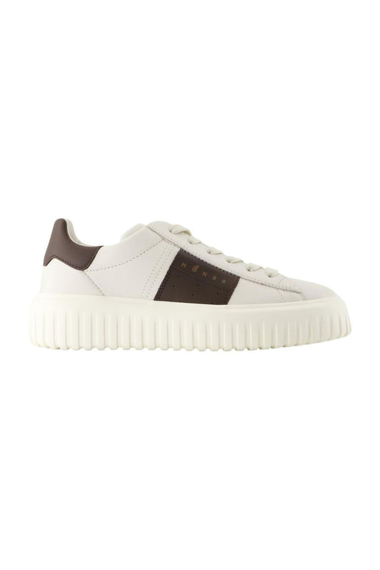Sneakers H Stripes - Hogan - Leder - Weiß