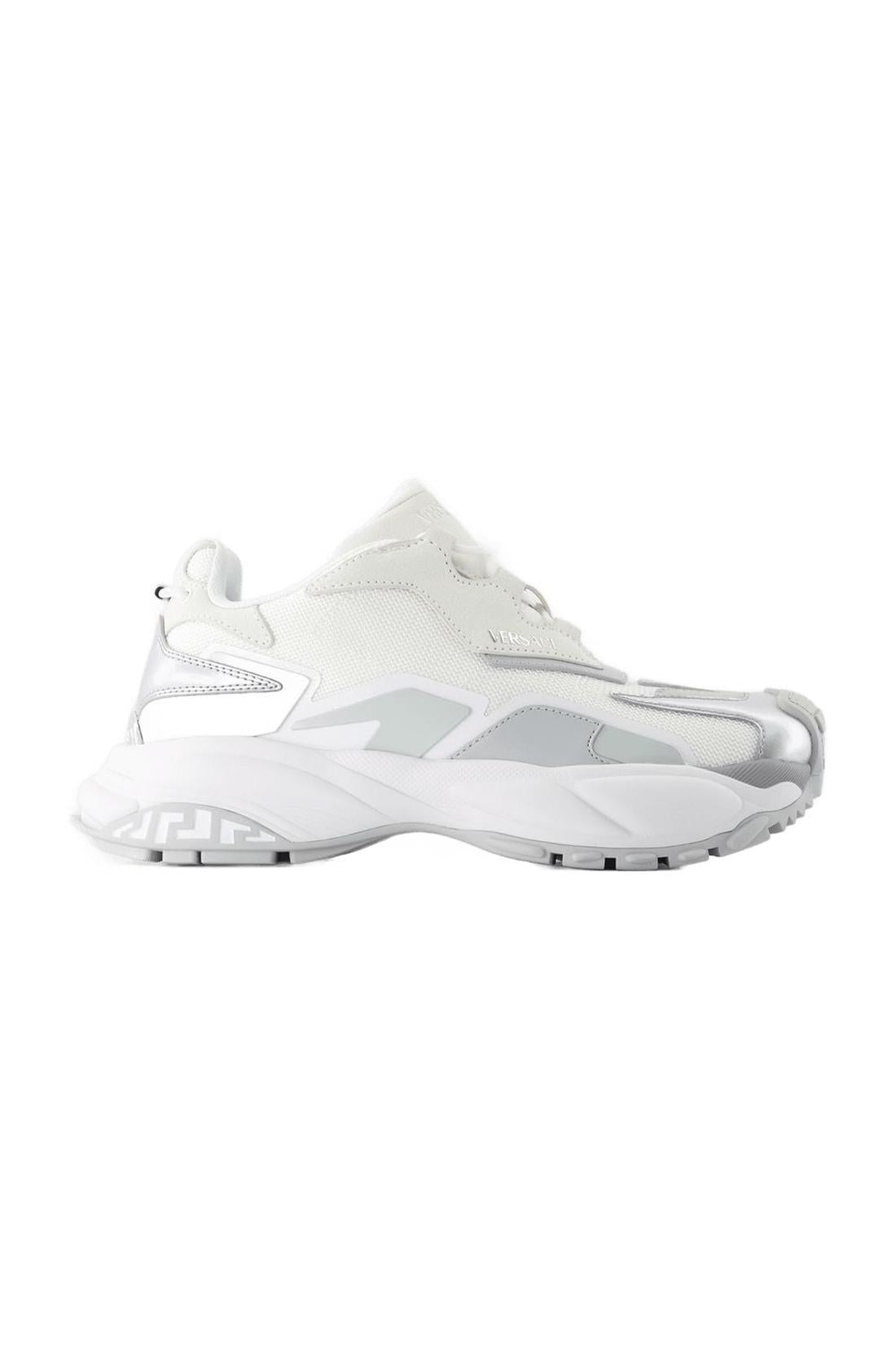 Low Top Sneakers - Versace - Leder - Weiß