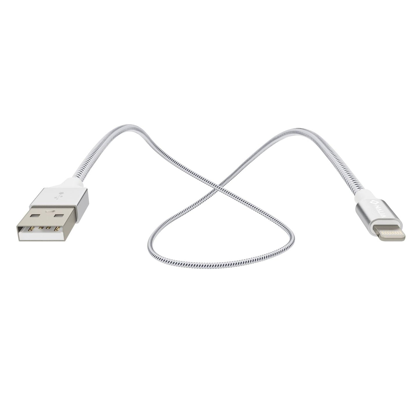 NALIA 2m USB Sync Data Cable for iPhone iPad iPod, Nylon Charging Cable Phone Cable