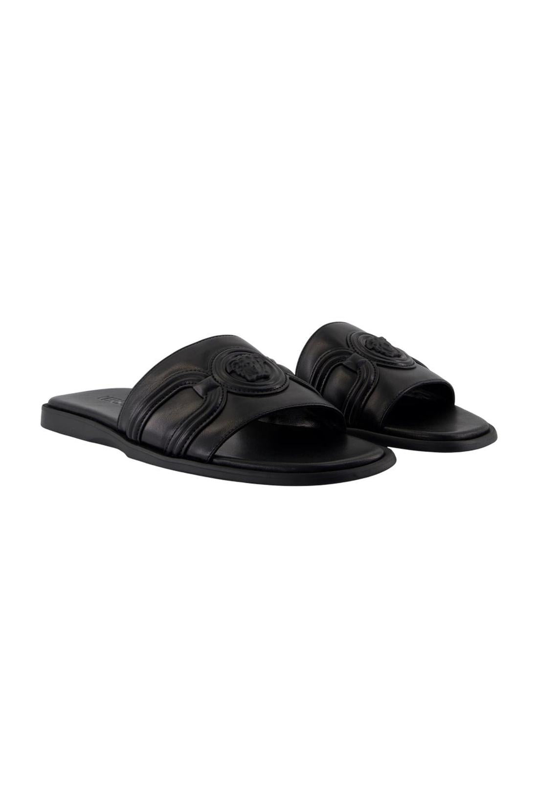 Sandalen - Versace - Leder - Schwarz