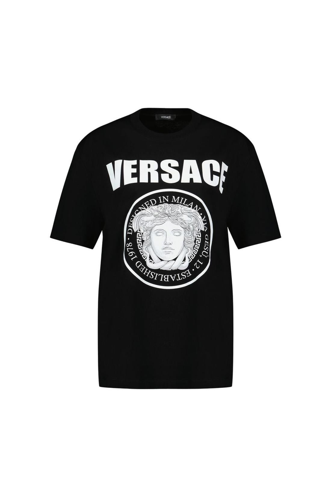 Medusa Rock T-Shirt - Versace - Baumwolle - Schwarz