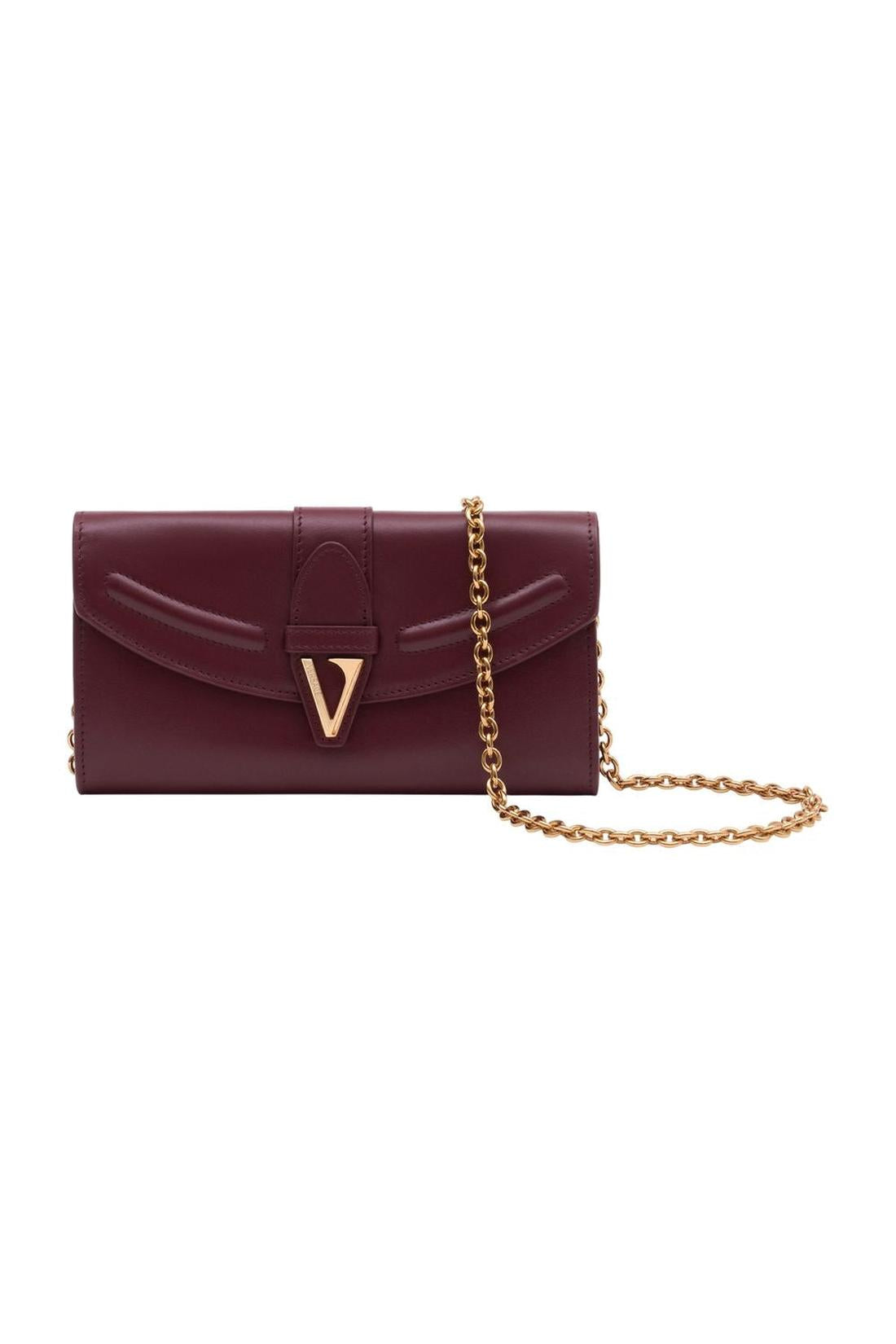 Wallet On Chain - Versace - Leder - Bordeaux