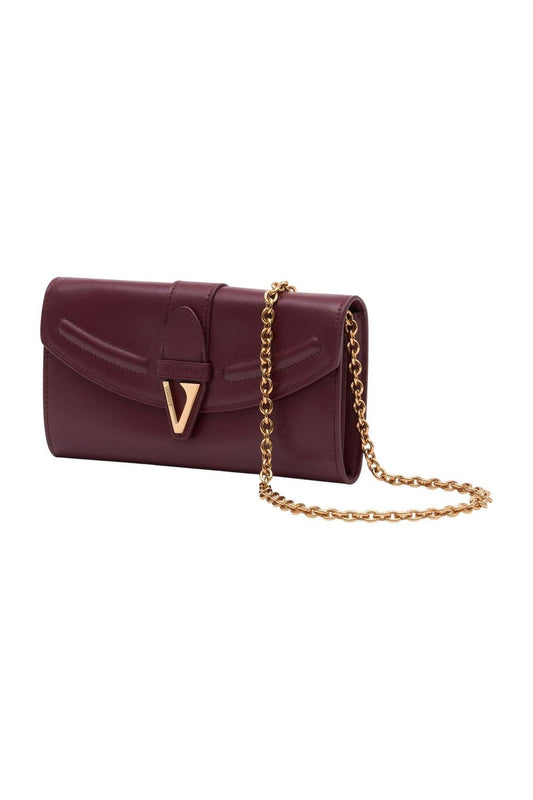 Wallet On Chain - Versace - Leder - Bordeaux