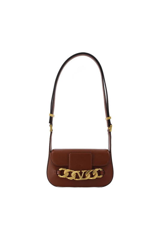 Vlogo Chain Small Tasche aus braunem Leder
