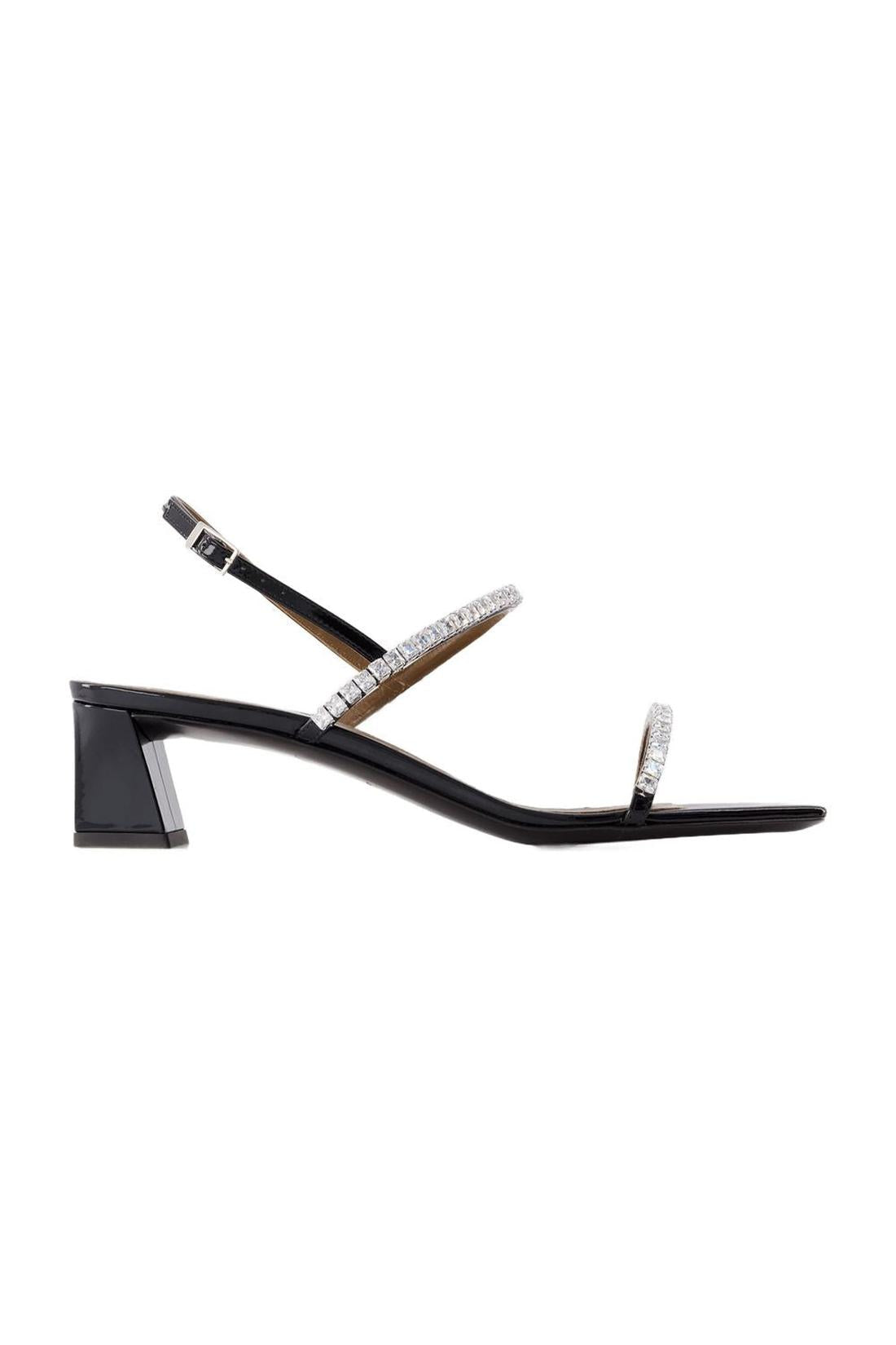 Valentiine Crystal 45 Sandalen - Giuseppe Zanotti - Leder - Schwarz