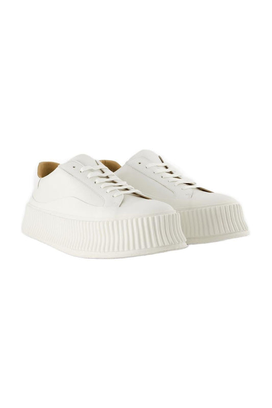 Sneakers - Jil Sander - Leder - Weiß