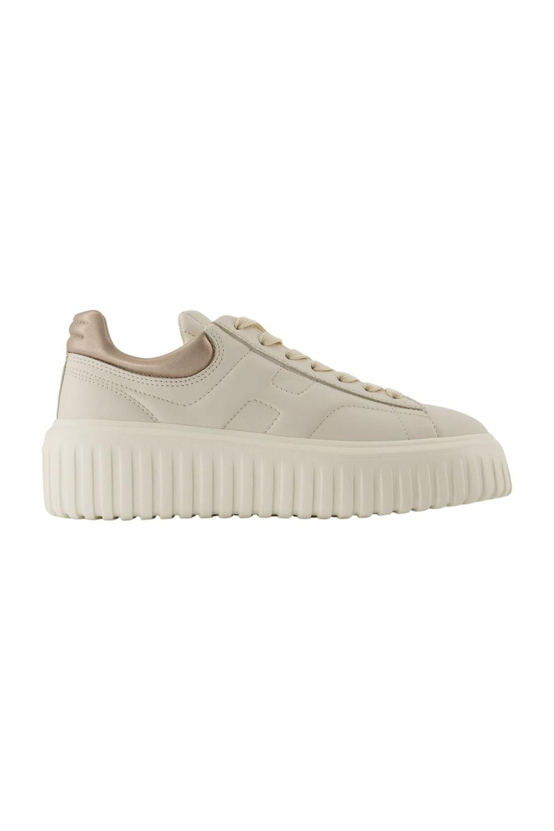 Sneakers H Stripes - Hogan - Leder - Beige